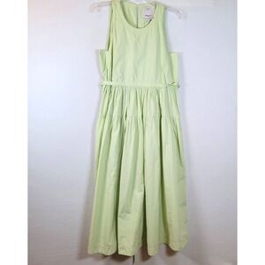 3.1 Phillip Lim Womens Belted Tiered Tank Spring Midi Dress Size 6 Green Career